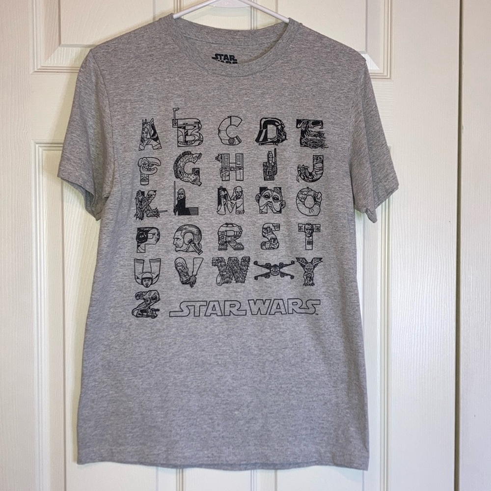 Disney Star Wars Alphabet Unisex Shirt -EUC